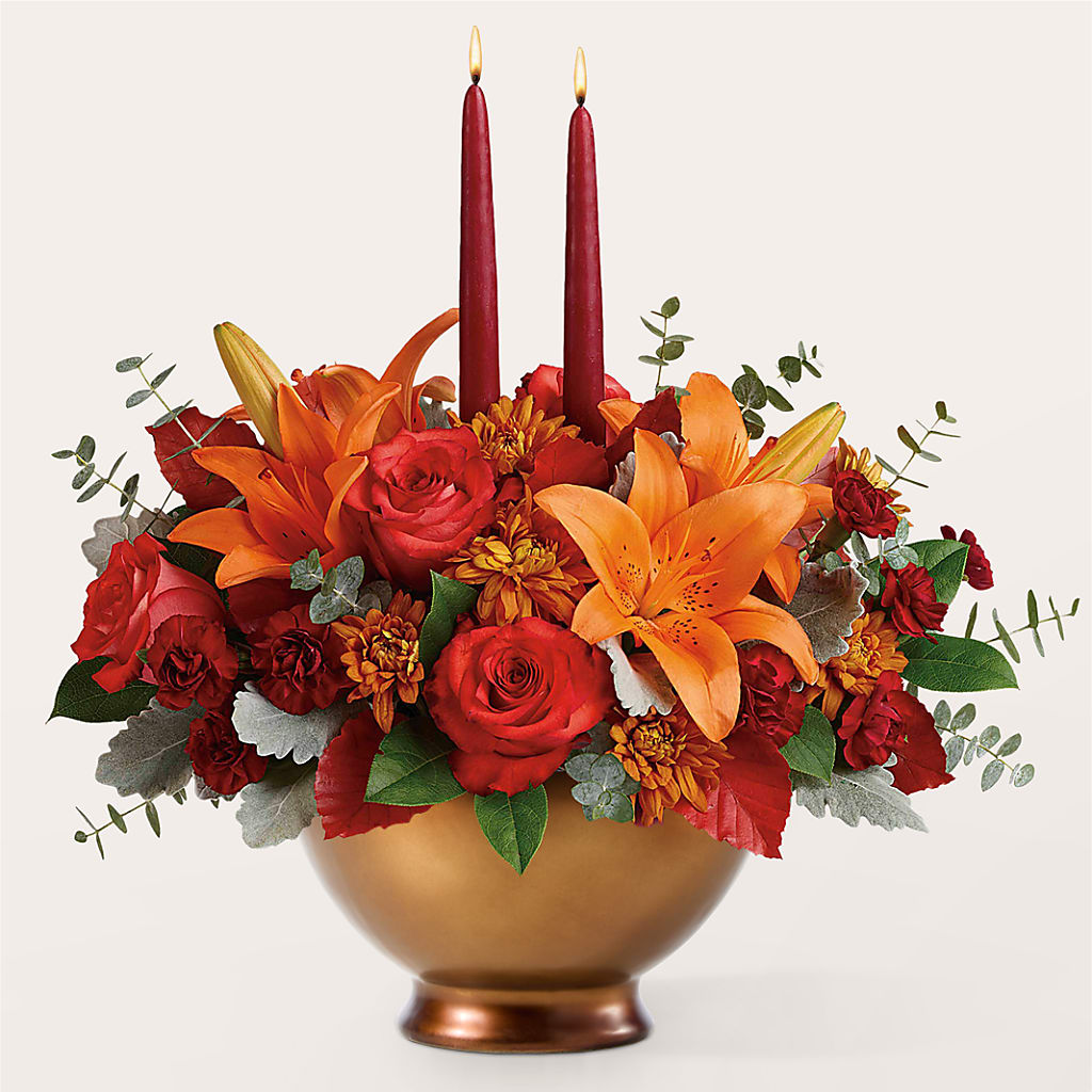 Fruits of Fall Centerpiece –  Two Flower Girls, Skokie IL
