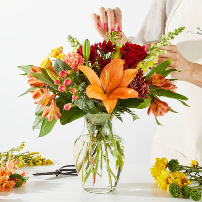 Fall Delight – A Florist Original –  Two Flower Girls, Skokie IL