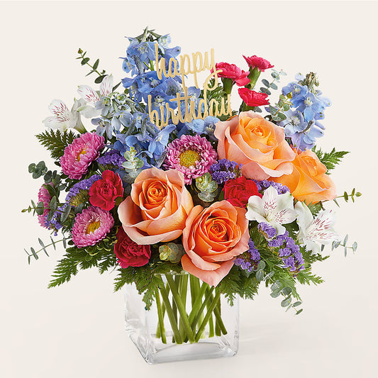 Birthday Bash Bouquet –  Two Flower Girls, Skokie IL