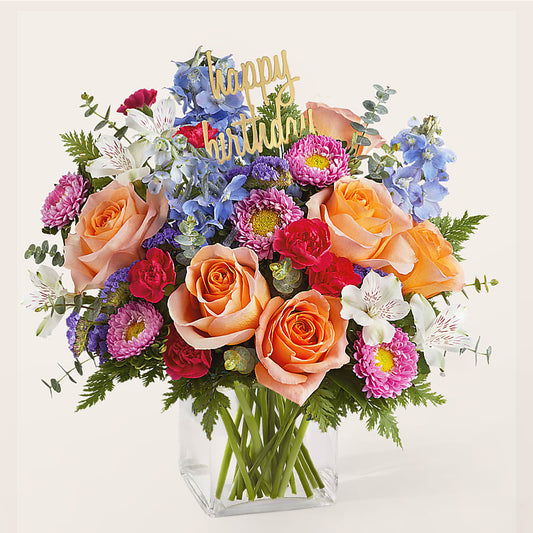 Birthday Bash Bouquet –  Two Flower Girls, Skokie IL