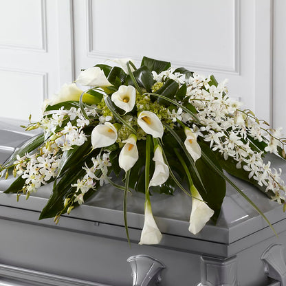 Angel Wings Casket Spray –  Two Flower Girls, Skokie IL