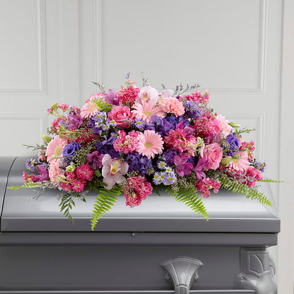Glorious Garden Casket Spray –  Two Flower Girls, Skokie IL