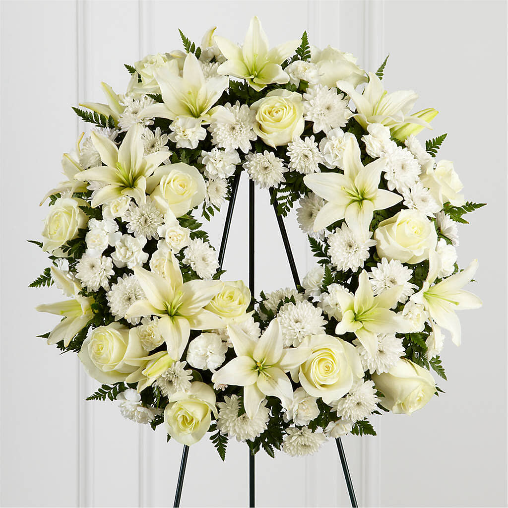 Treasured Tribute Wreath –  Two Flower Girls, Skokie IL