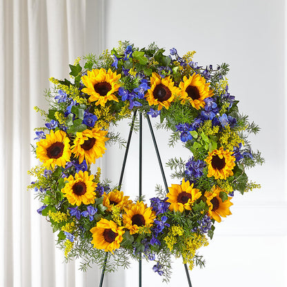 Bright Rays Wreath –  Two Flower Girls, Skokie IL