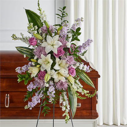 Grateful Hearts Standing Spray –  Two Flower Girls, Skokie IL