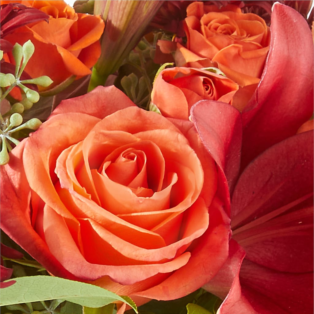 Crimson Leaves Bouquet –  Two Flower Girls, Skokie IL