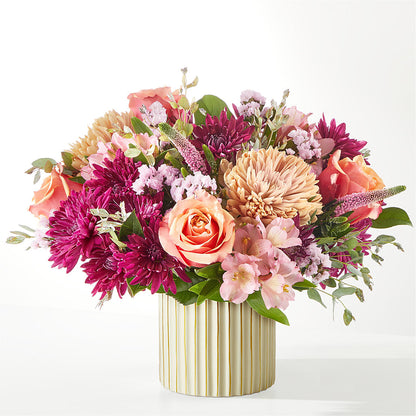 Berry Cobbler Bouquet with Ivory Vase –  Two Flower Girls, Skokie IL