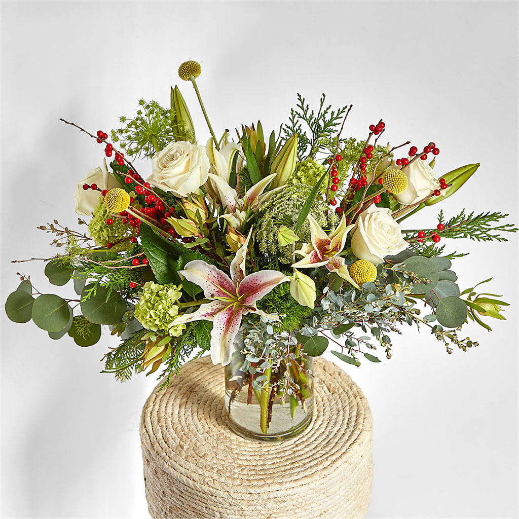 Berry & Bright Bouquet –  Two Flower Girls, Skokie IL