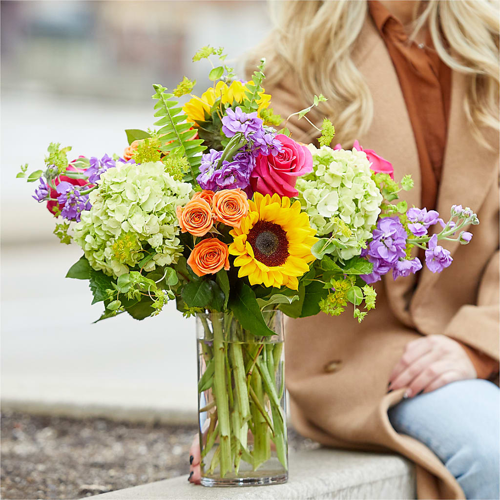 Vibrant Greetings Bouquet –  Two Flower Girls, Skokie IL