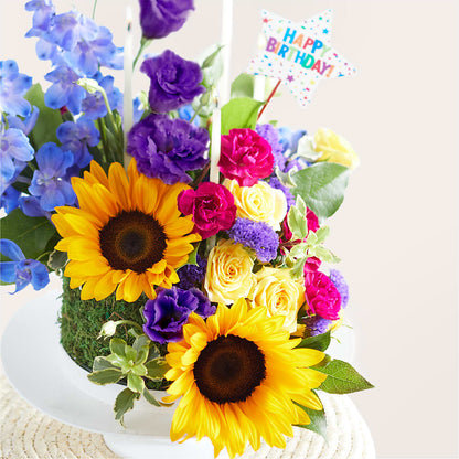 Star of the Day Floral Cake –  Two Flower Girls, Skokie IL