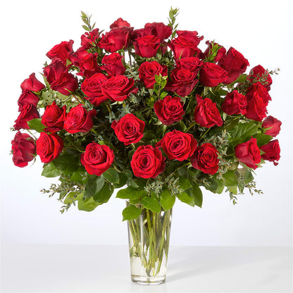 Forever Yours Fifty Stem Red Rose Bouquet –  Two Flower Girls, Skokie IL