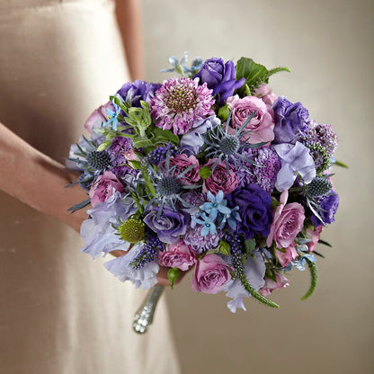 Lavender Garden Bouquet –  Two Flower Girls, Skokie IL