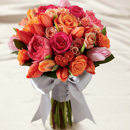Sunset Dream Bouquet –  Two Flower Girls, Skokie IL