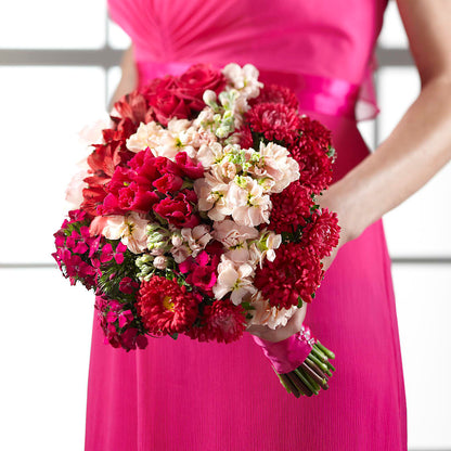 Pink Effervescence Bouquet –  Two Flower Girls, Skokie IL