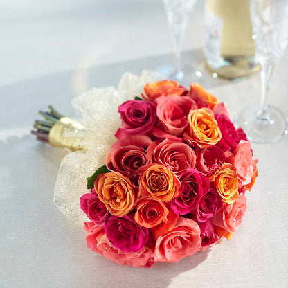 Sweet Roses Bouquet –  Two Flower Girls, Skokie IL