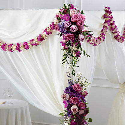 Color & Light Chuppah Decor –  Two Flower Girls, Skokie IL