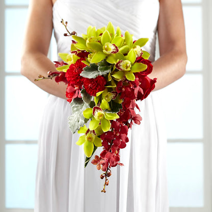 Elegant Orchid Bouquet –  Two Flower Girls, Skokie IL