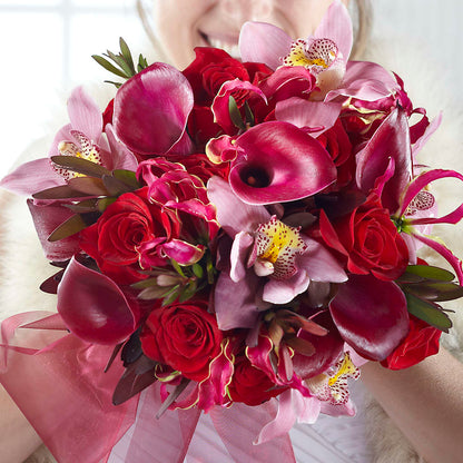 Heart of Hearts Bouquet –  Two Flower Girls, Skokie IL